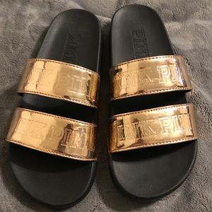 Rose gold slides